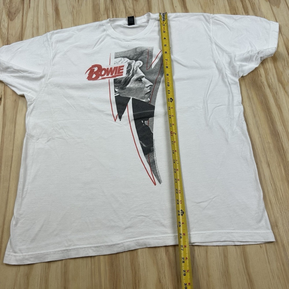 David Bowie Men's XL White T Shirt Short Sleeve Graphic Rock Music Vintage - Picture 5 of 7